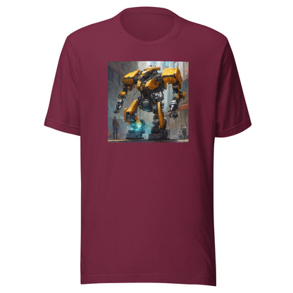 Yellow Mechanical Marvel Men's T-Shirt Maroon