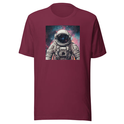 Galactic Astronaut Men's Graphic Tee Maroon