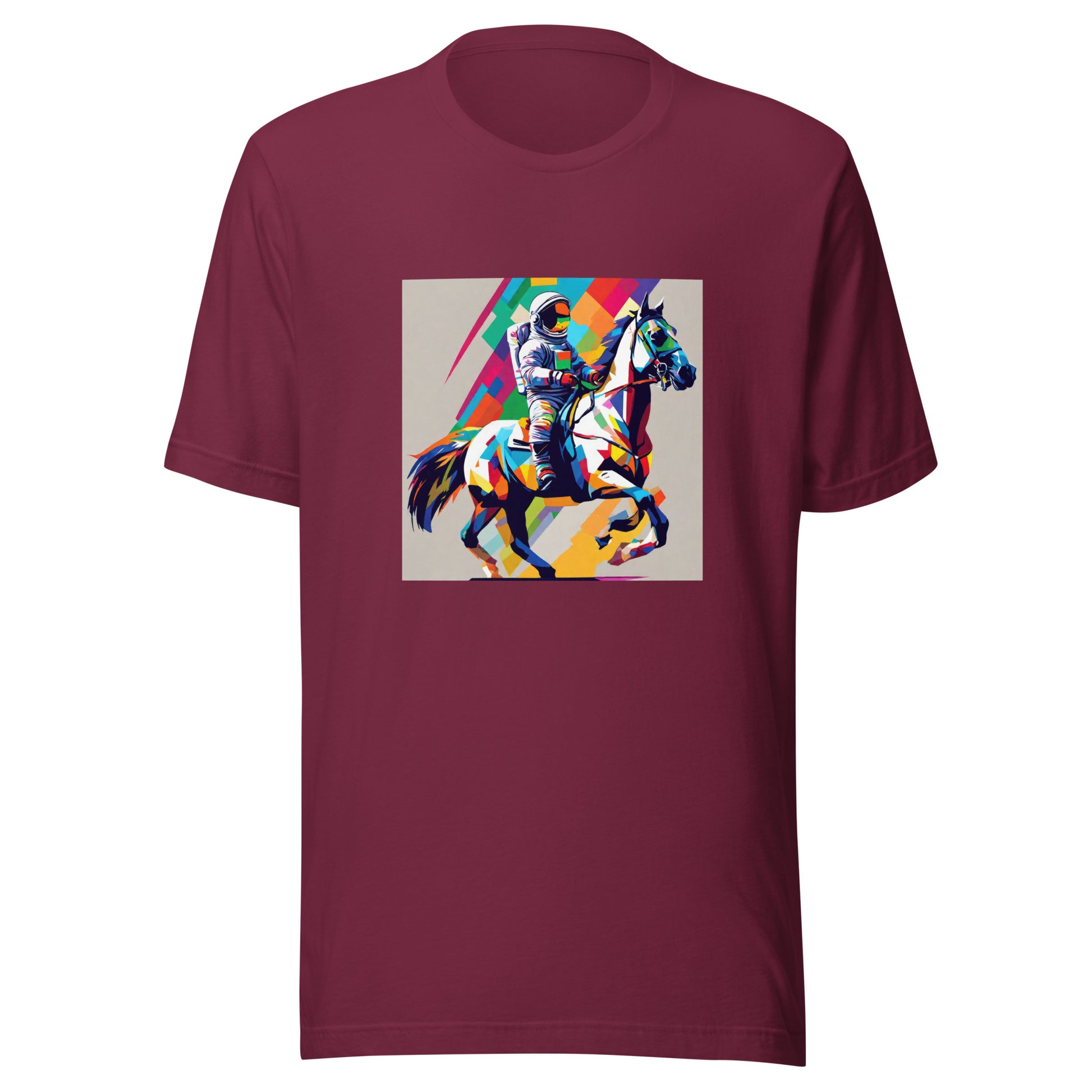 Cosmic Cowboy Men's Space T-Shirt Maroon