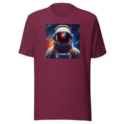 Awesome Astronaut Men's Graphic Tee Maroon