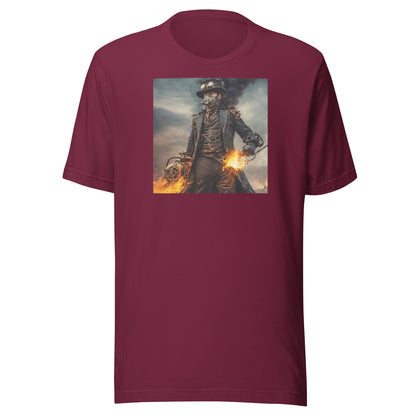 Dapper Pyro Men's Steampunk T-Shirt Maroon