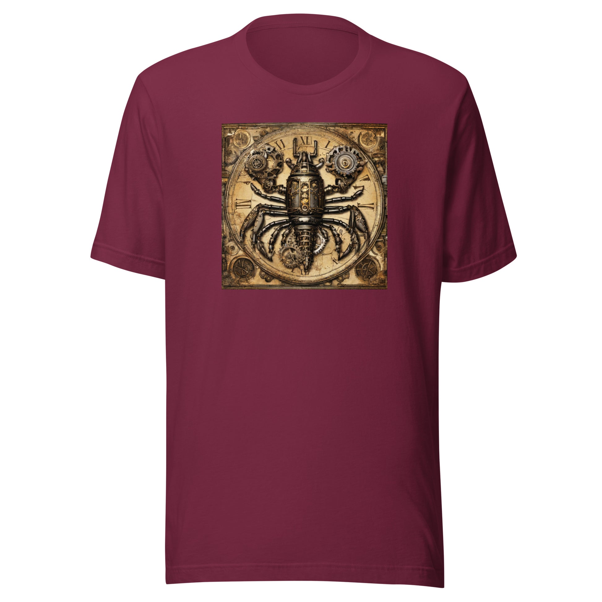 Mechanical Lobster Men's Steampunk T-Shirt Maroon