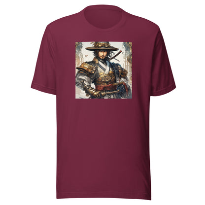 Proud Samurai Warrior Men's Anime T-Shirt Maroon