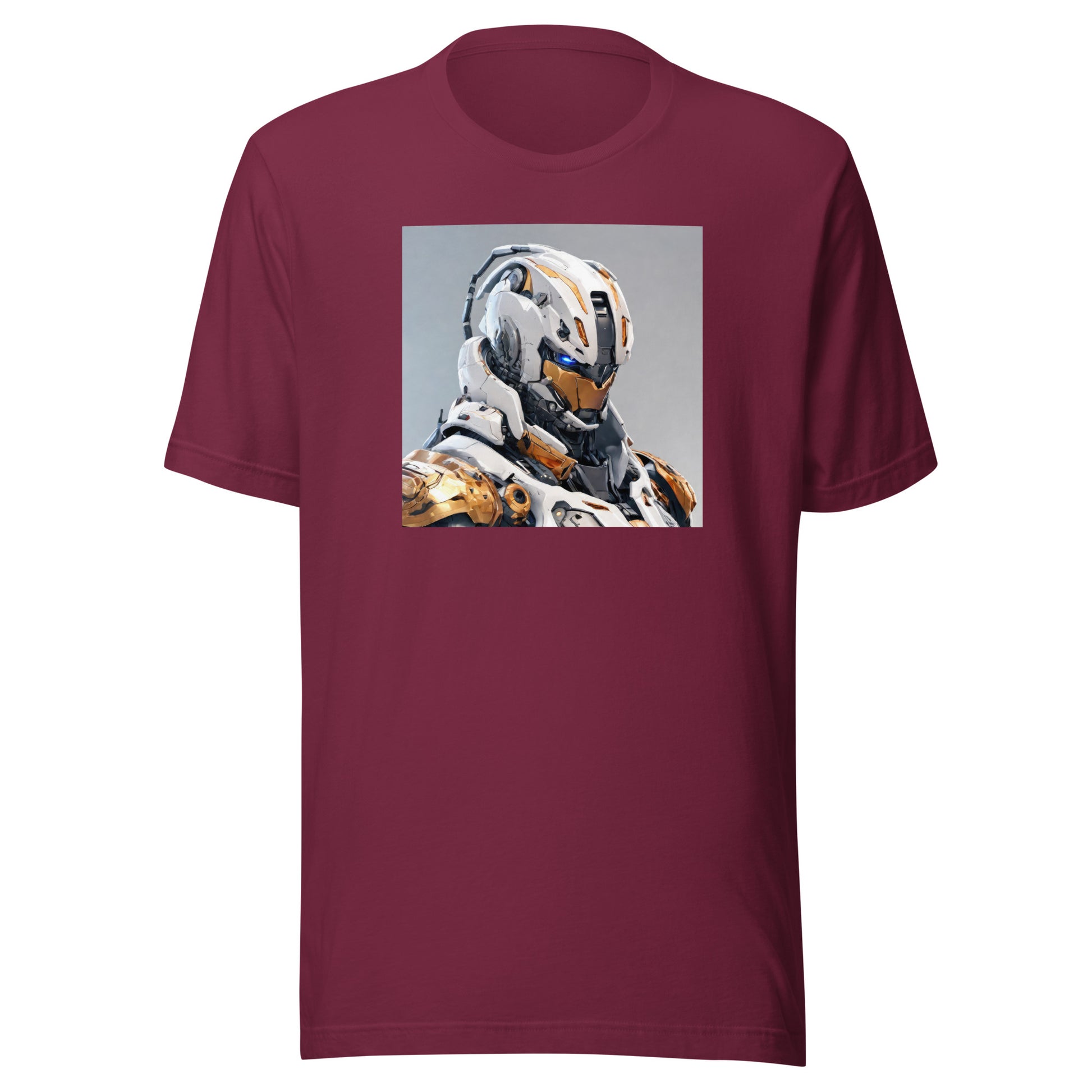 AI Droid Men's Sci-Fi T-Shirt Maroon