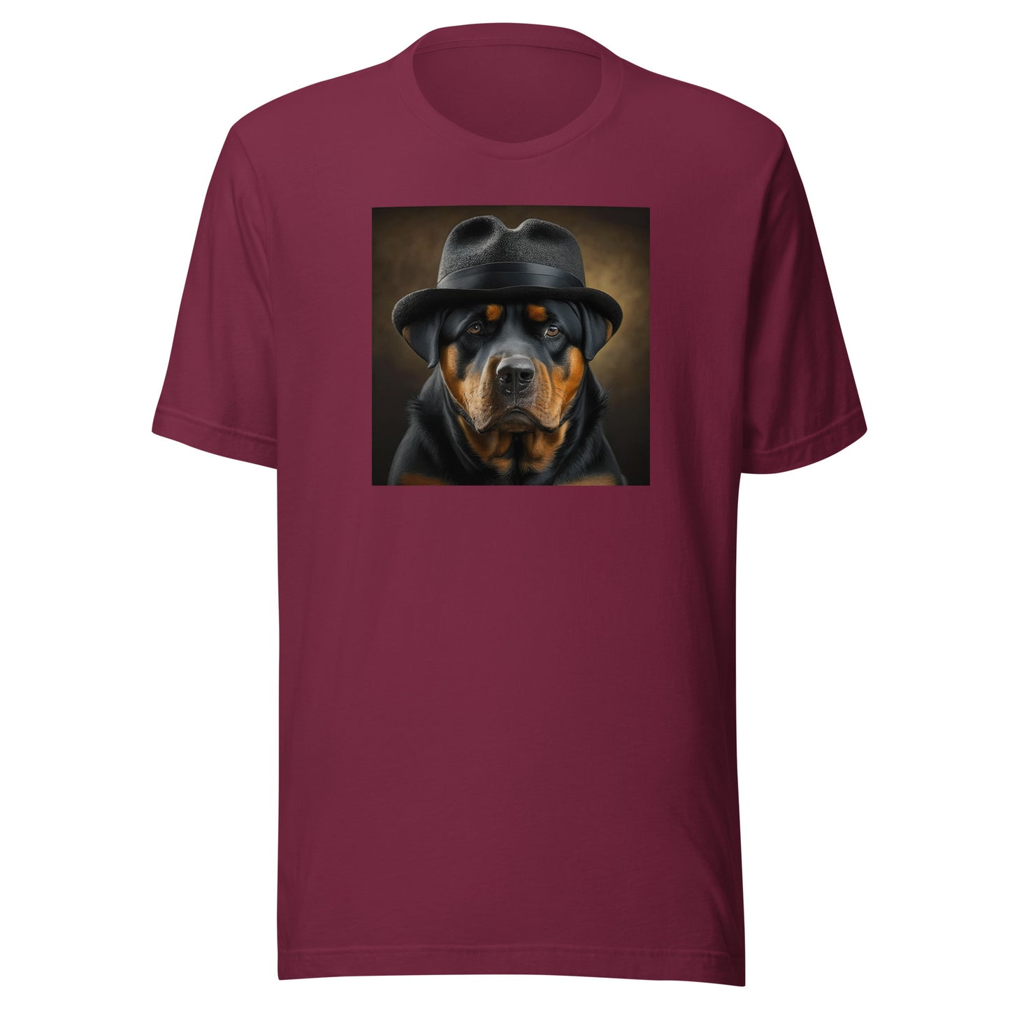 Rotty Boss Dog Men's Graphic Tee Maroon