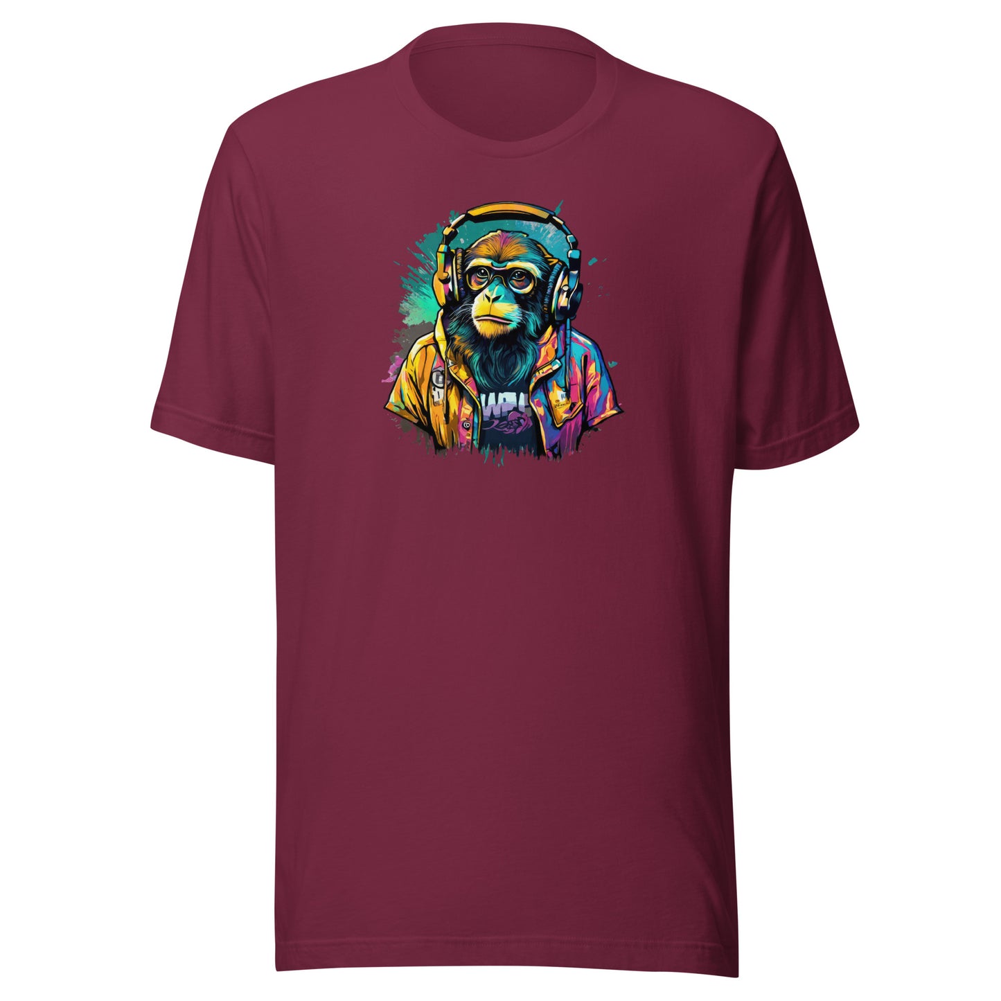 Monkey Music Men's T-Shirt Maroon