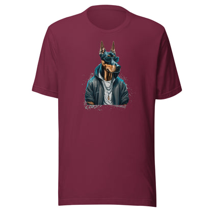 Dobermann in Shades Men's Dog Tee Maroon