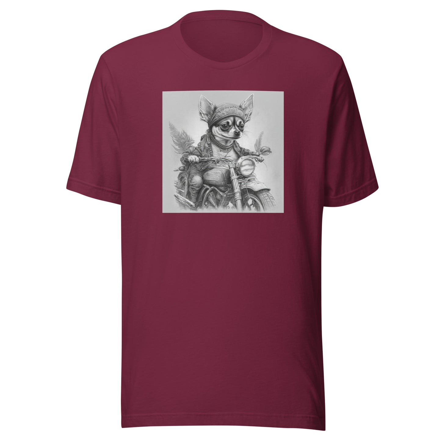 Tiny Speedster Chihuahua Men's T-Shirt Maroon