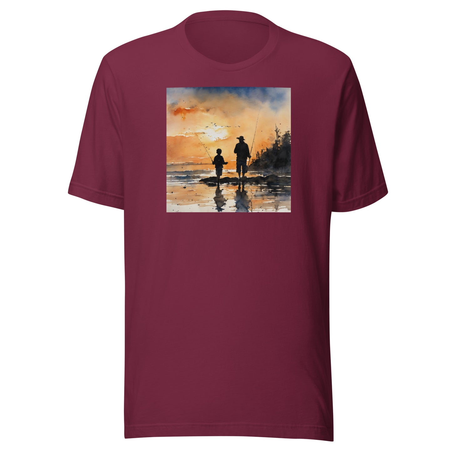 Fishing Days with Dad T-Shirt Maroon