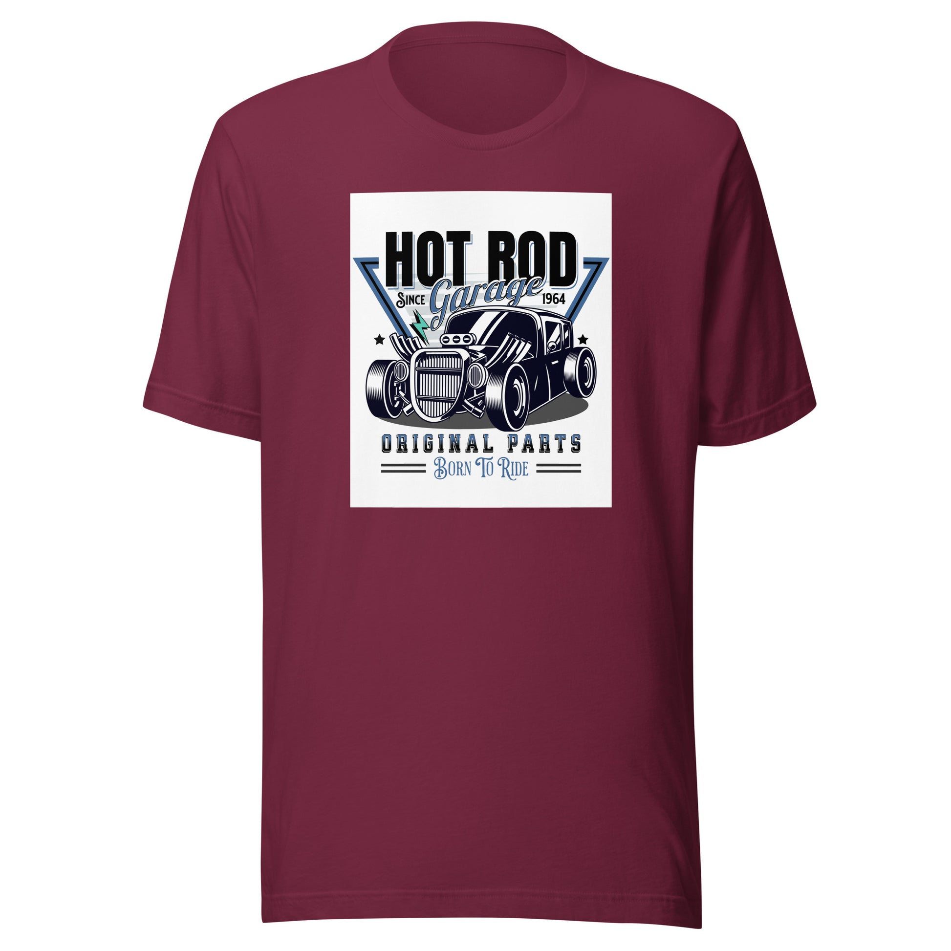 Hot Rod Garage Dad Shirt Maroon