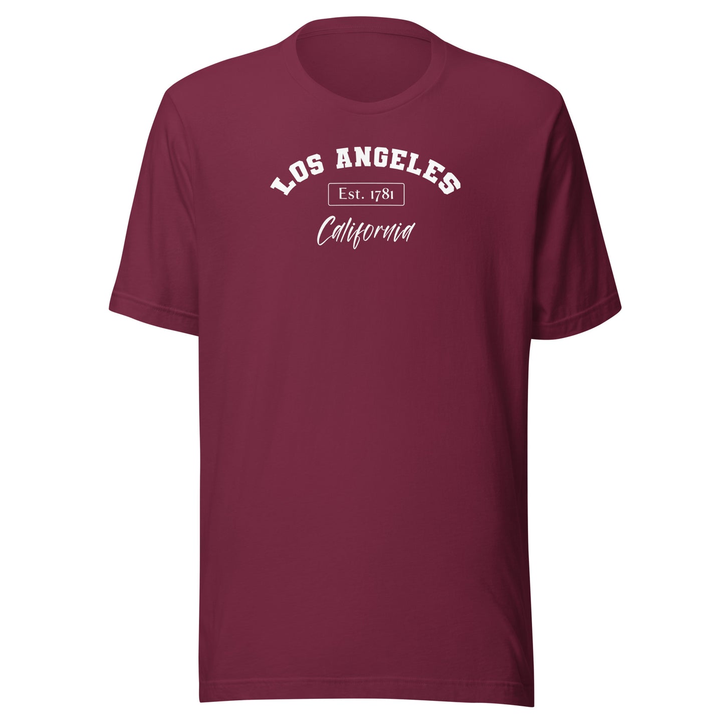 Los Angeles, California Men's T-Shirt Maroon