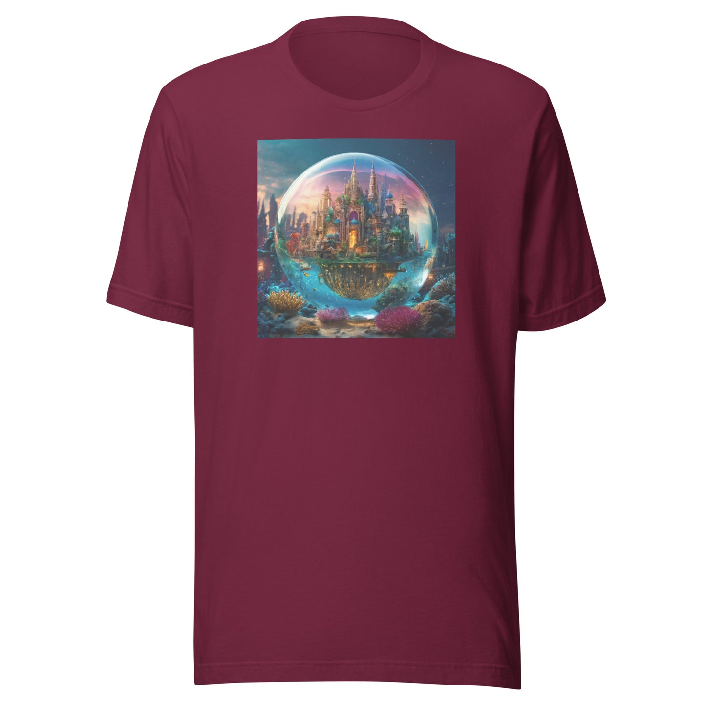 Atlantis in a Bubble Men's T-Shirt Maroon