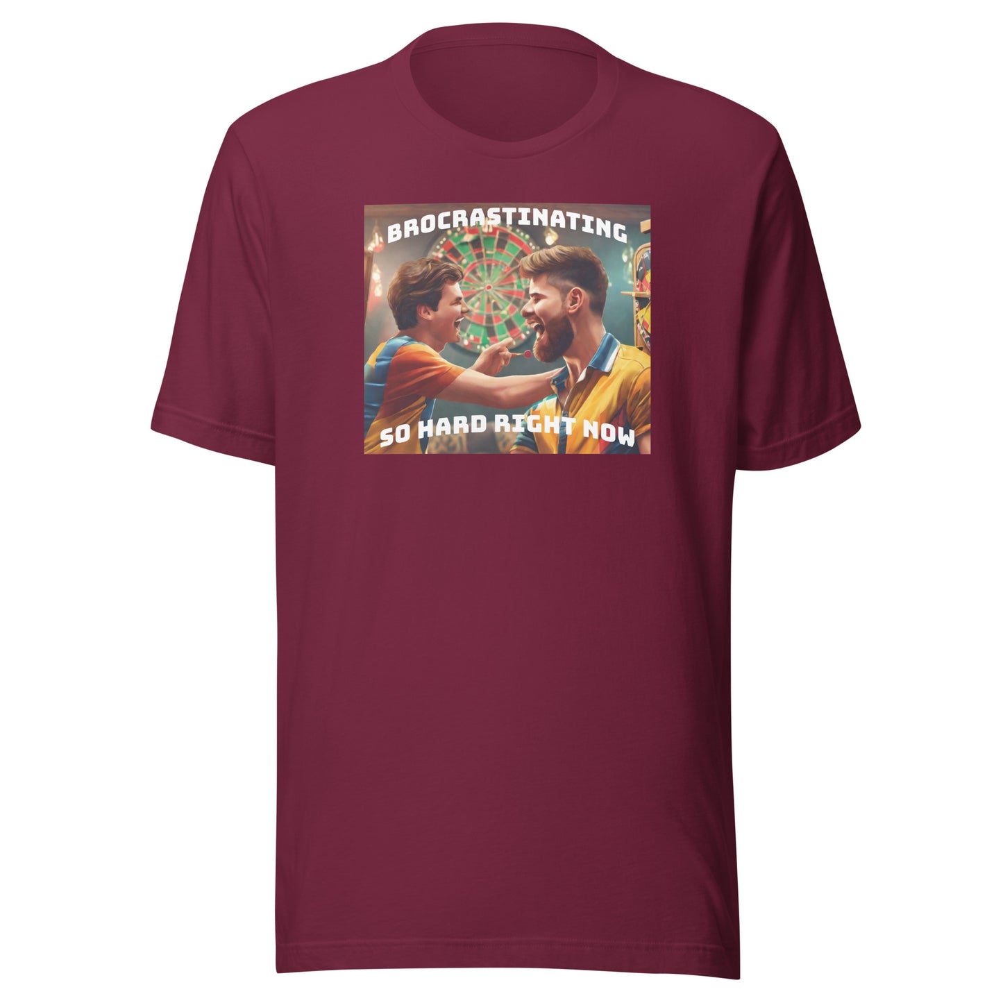 Brocrastinating Men's Funny T-Shirt Maroon