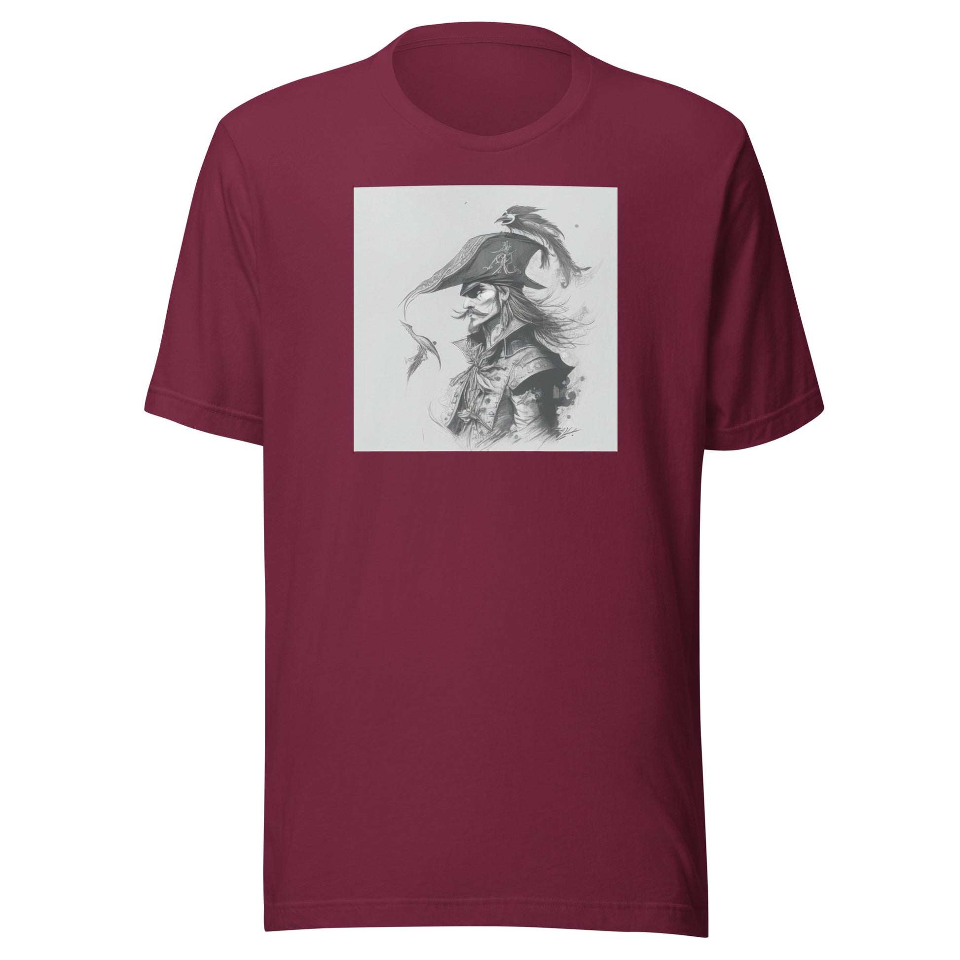 Captain Hook Men's Fairy Tale T-Shirt Maroon