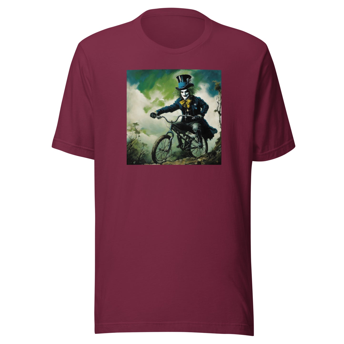 Mad Hatter Biking Men's T-Shirt Maroon