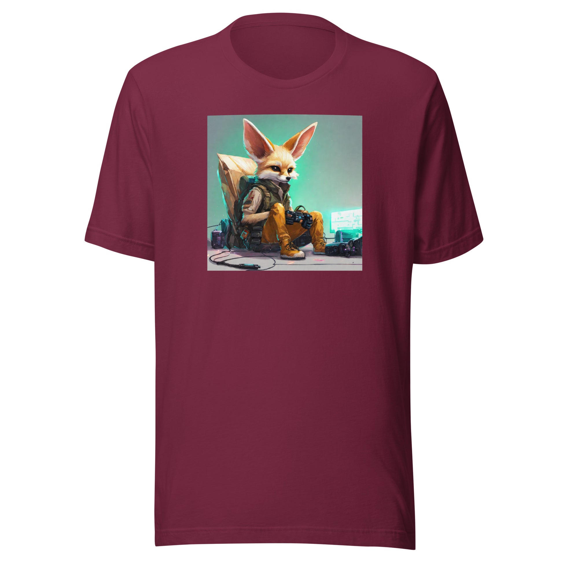 Fennec Fox Men's Gamer T-Shirt Maroon