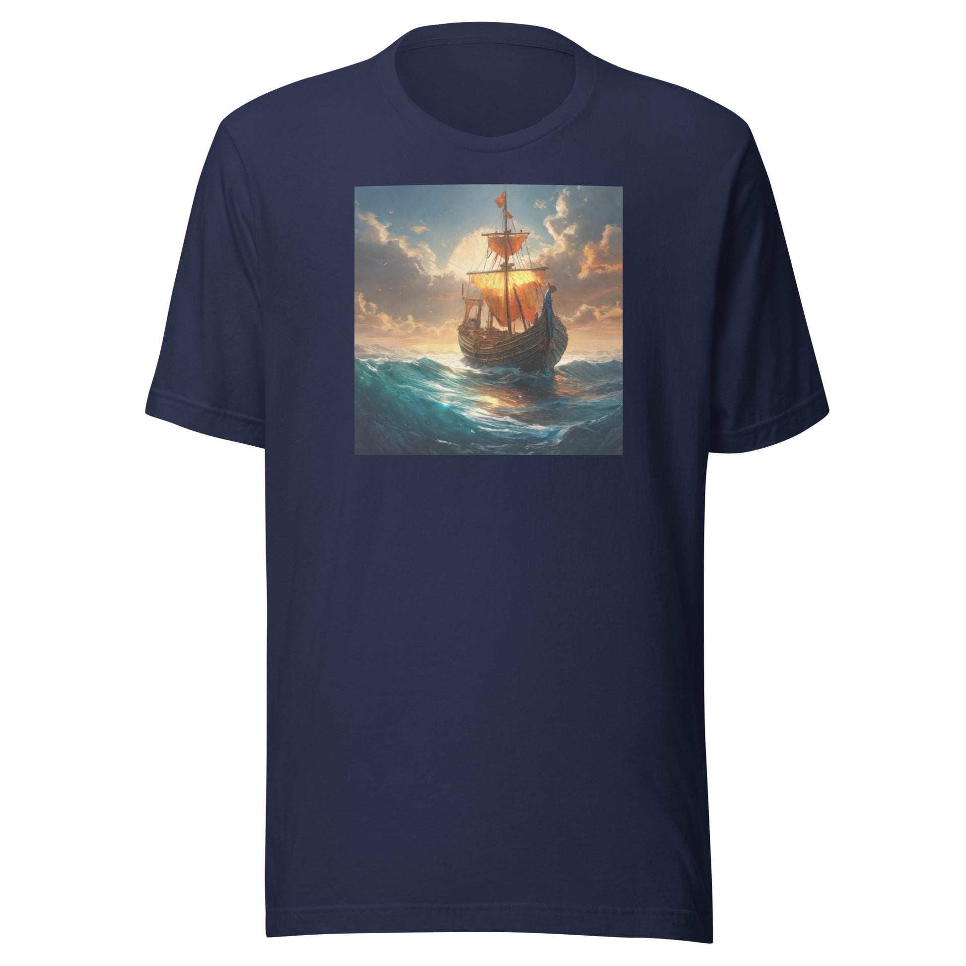 Sunset Ship Men's T-Shirt Navy