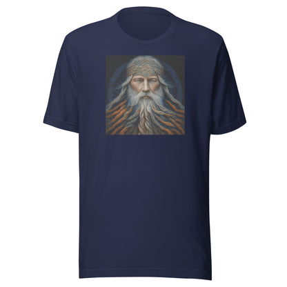 Bearded Wizard Men's Fantasy T-Shirt Navy