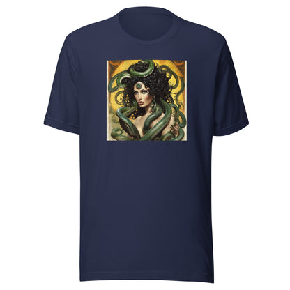 Enchanting Medusa Men's Mythology T-Shirt Navy