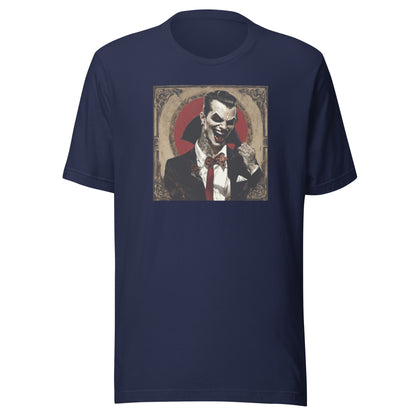 Psyched Vampire Men's Graphic Tee Navy