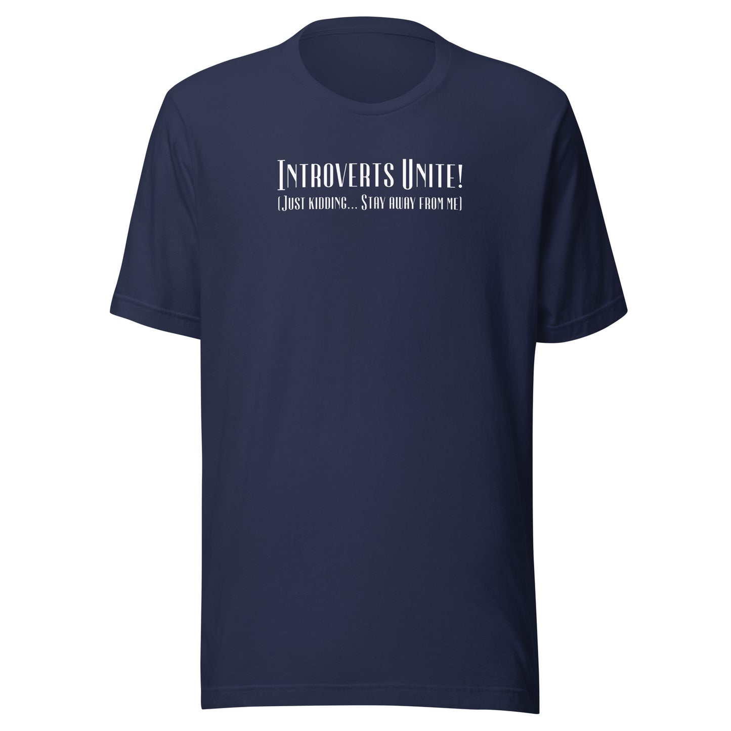 Introverts Unite Men's Funny T-Shirt Navy