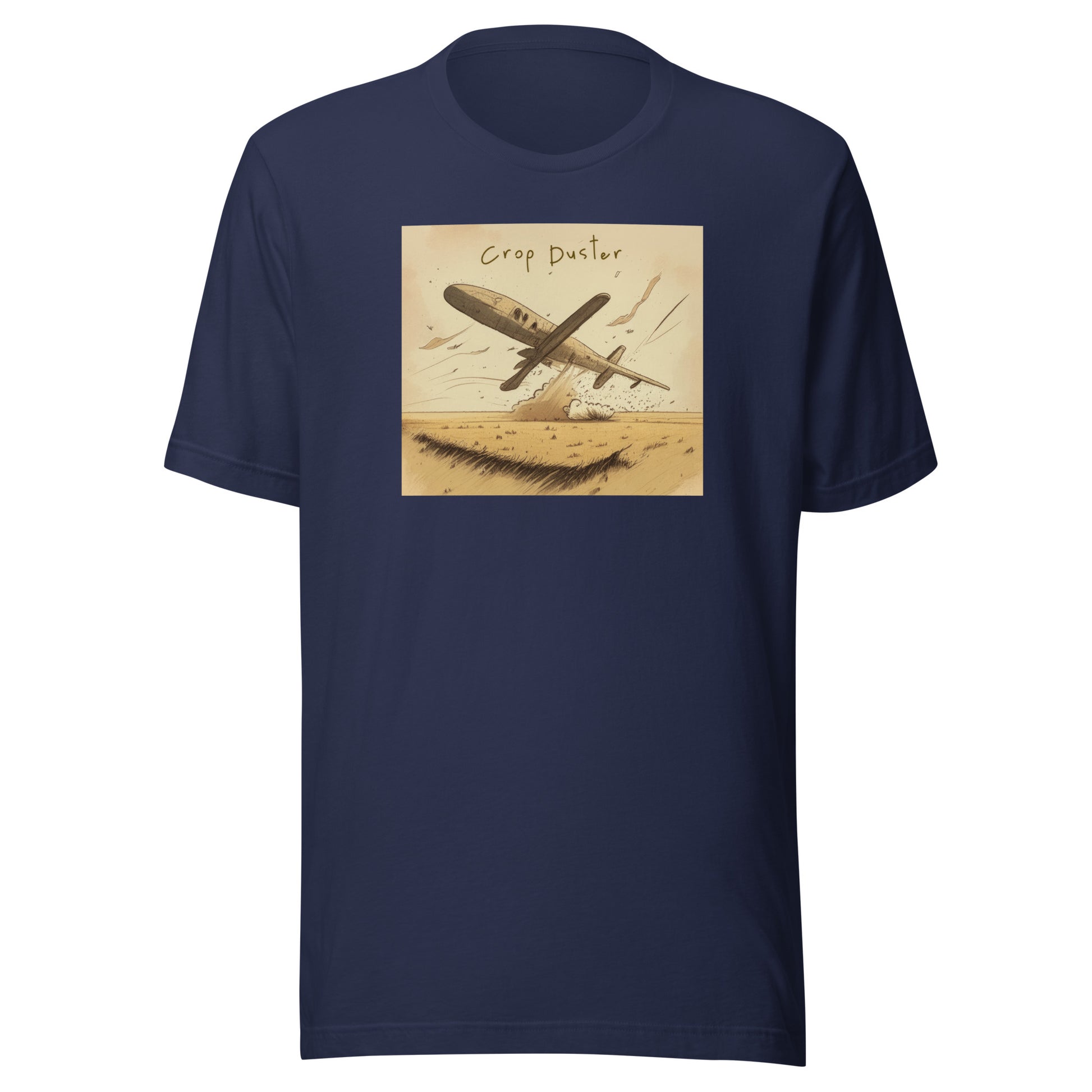 Crop Duster Men's Funny T-Shirt Navy