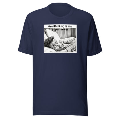 Overthinking Insomniac Men's Funny T-Shirt Navy