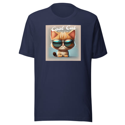 Cool Cat Men's Funny T-Shirt Navy