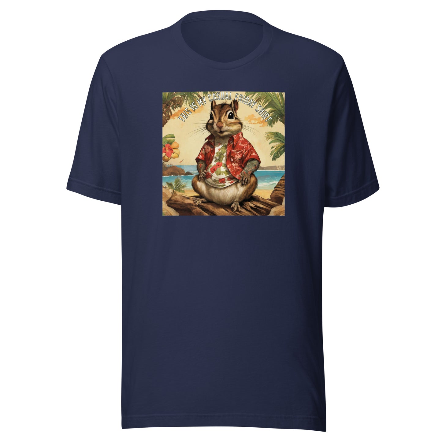 Casual Friday Squirrel Men's Funny T-Shirt Navy