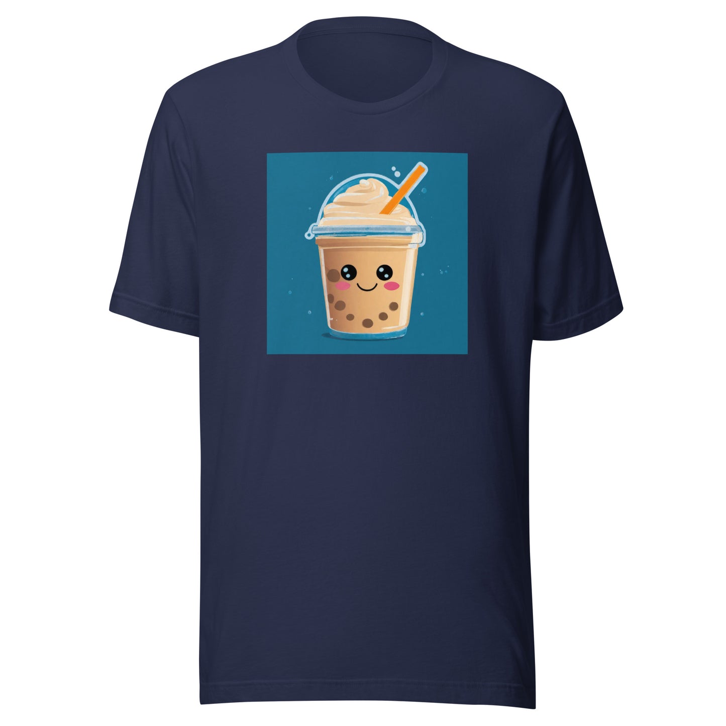 Boba Bubble Milk Tea Men's Funny T-Shirt Navy