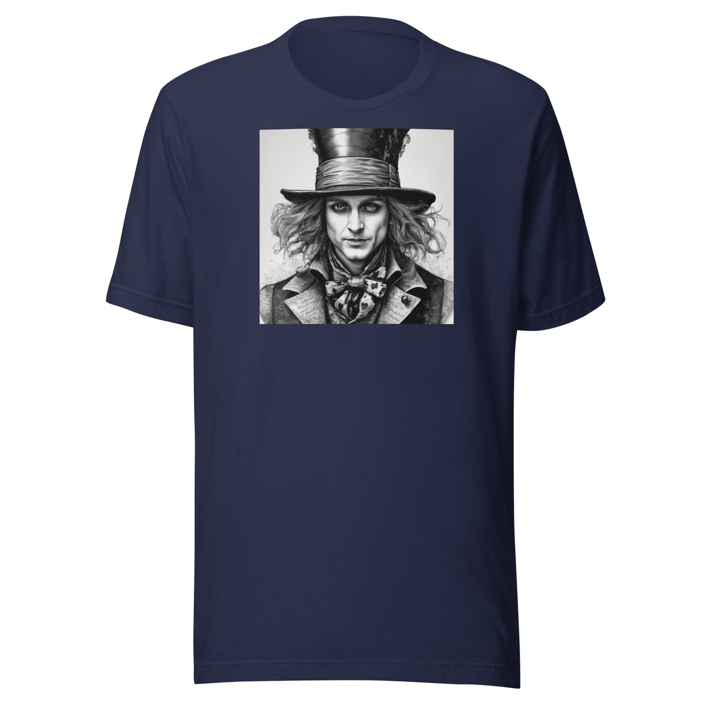 Serenely Eccentric Mad Hatter Men's T-Shirt Navy