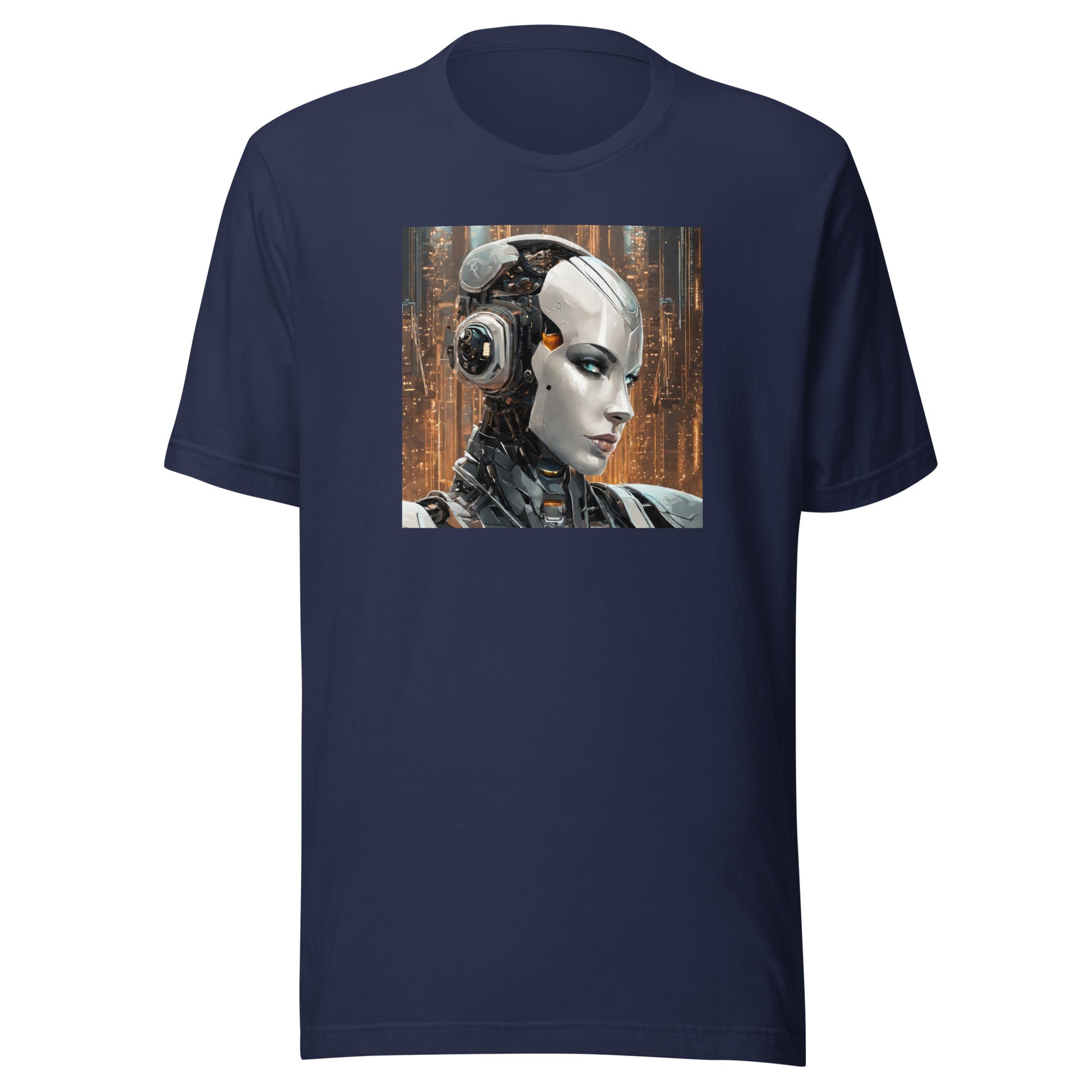 Anthropomorphic Robot Men's Sci-Fi T-Shirt Navy