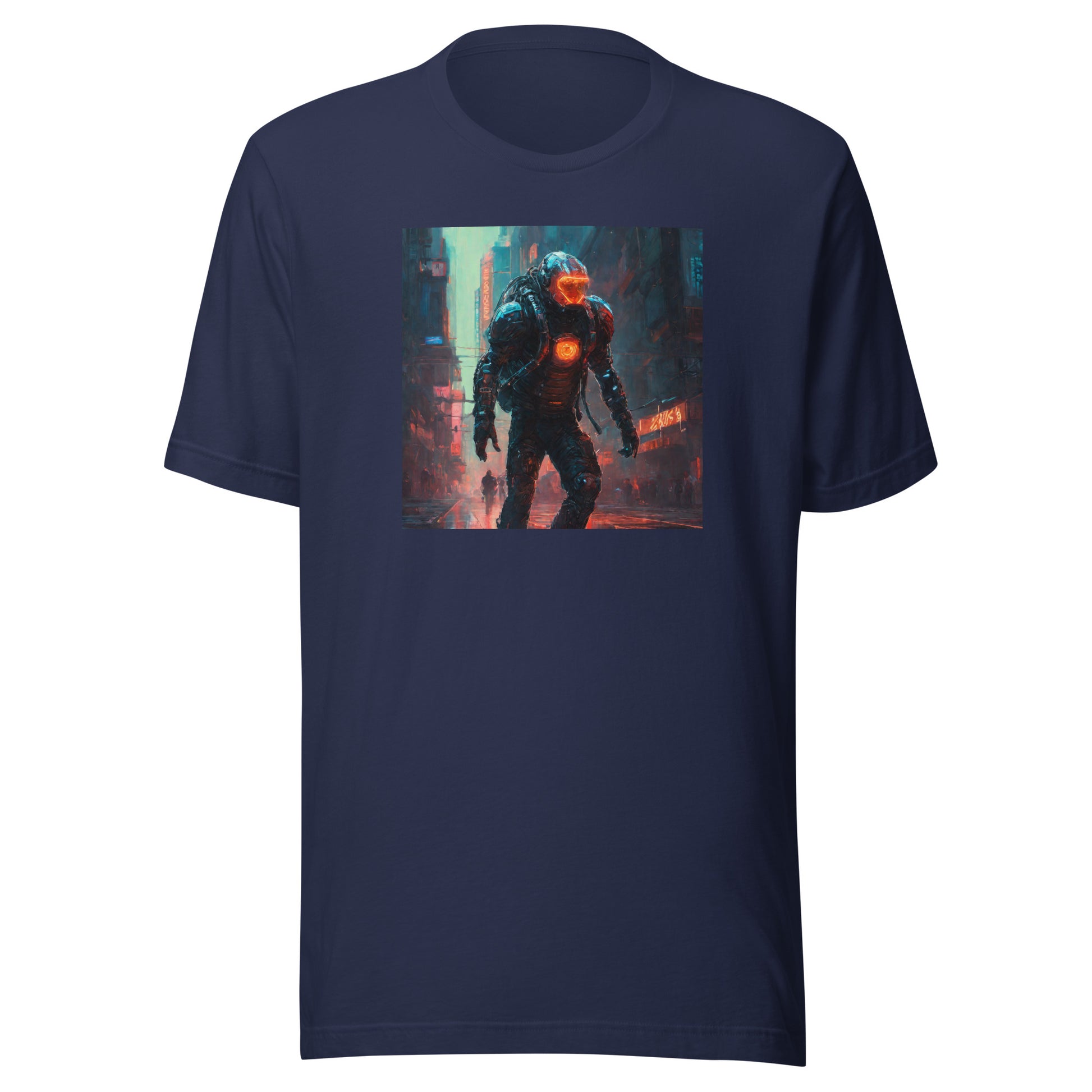 Futuristic Space Suit Men's Sci-Fi T-Shirt Navy