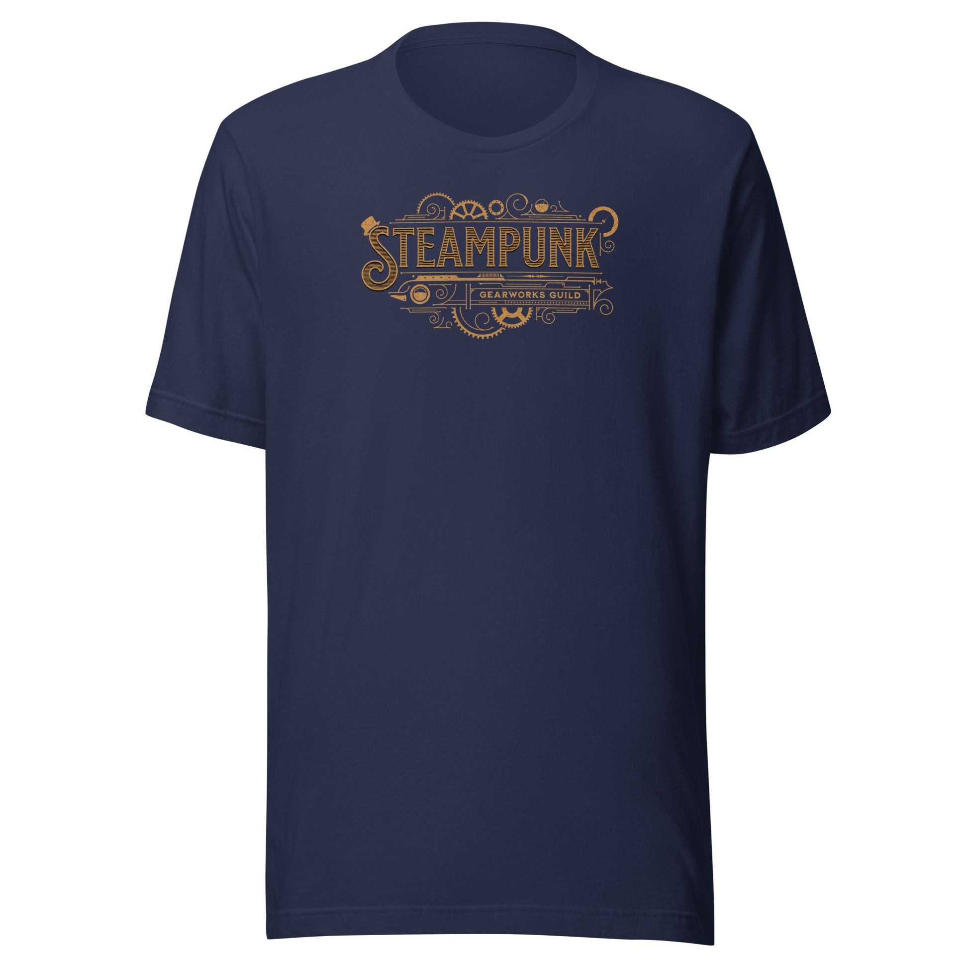 Steampunk Gearworks Guild Men's Graphic Tee Navy