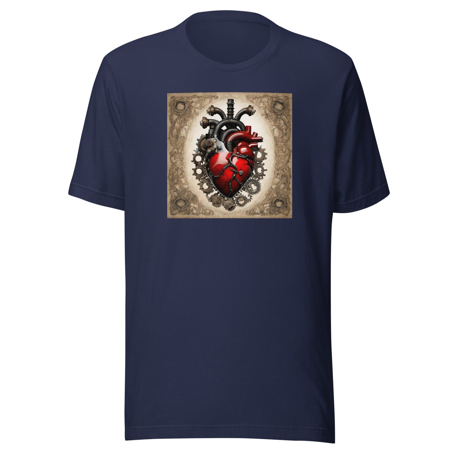 Gears Make My Blood Pump Men's Steampunk T-Shirt Navy