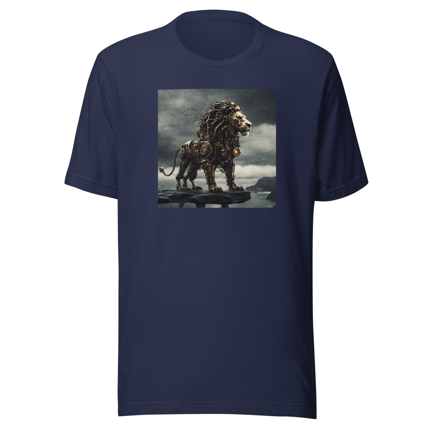 Gears of Gold Lion Men's T-Shirt Navy