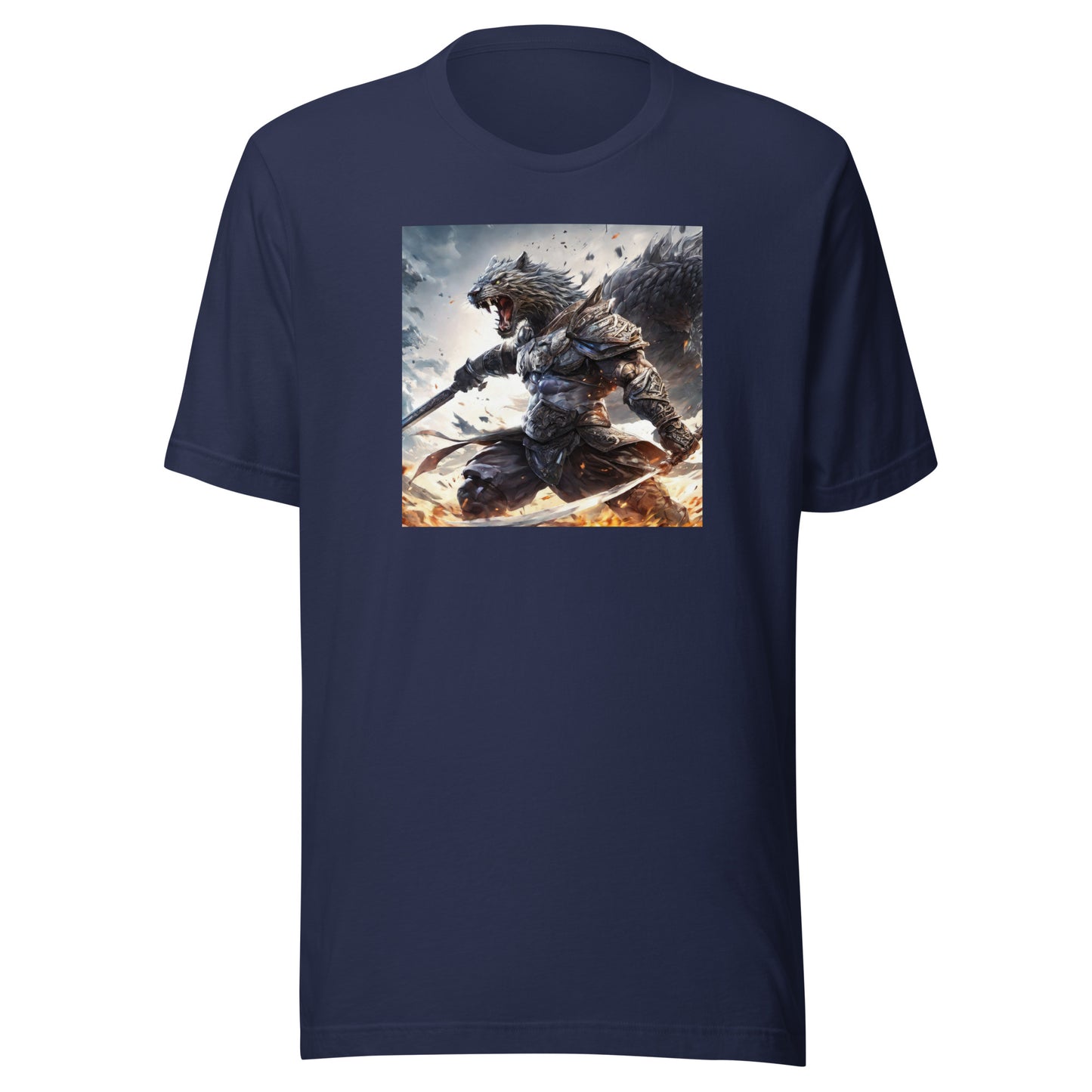 Raging Savage Men's Anime T-Shirt Navy