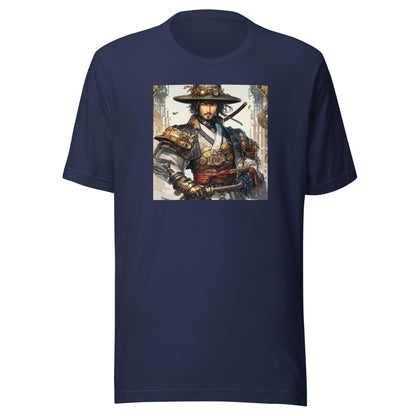 Proud Samurai Warrior Men's Anime T-Shirt Navy