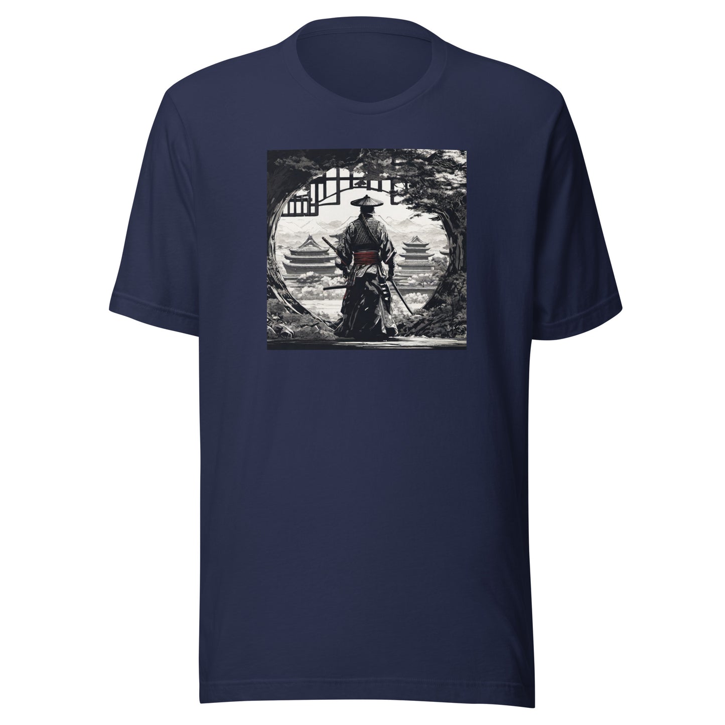 Stoic Samurai Men's Anime Graphic Tee Navy