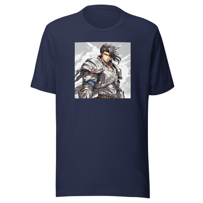 Valiant Warlord Men's Anime T-Shirt Navy