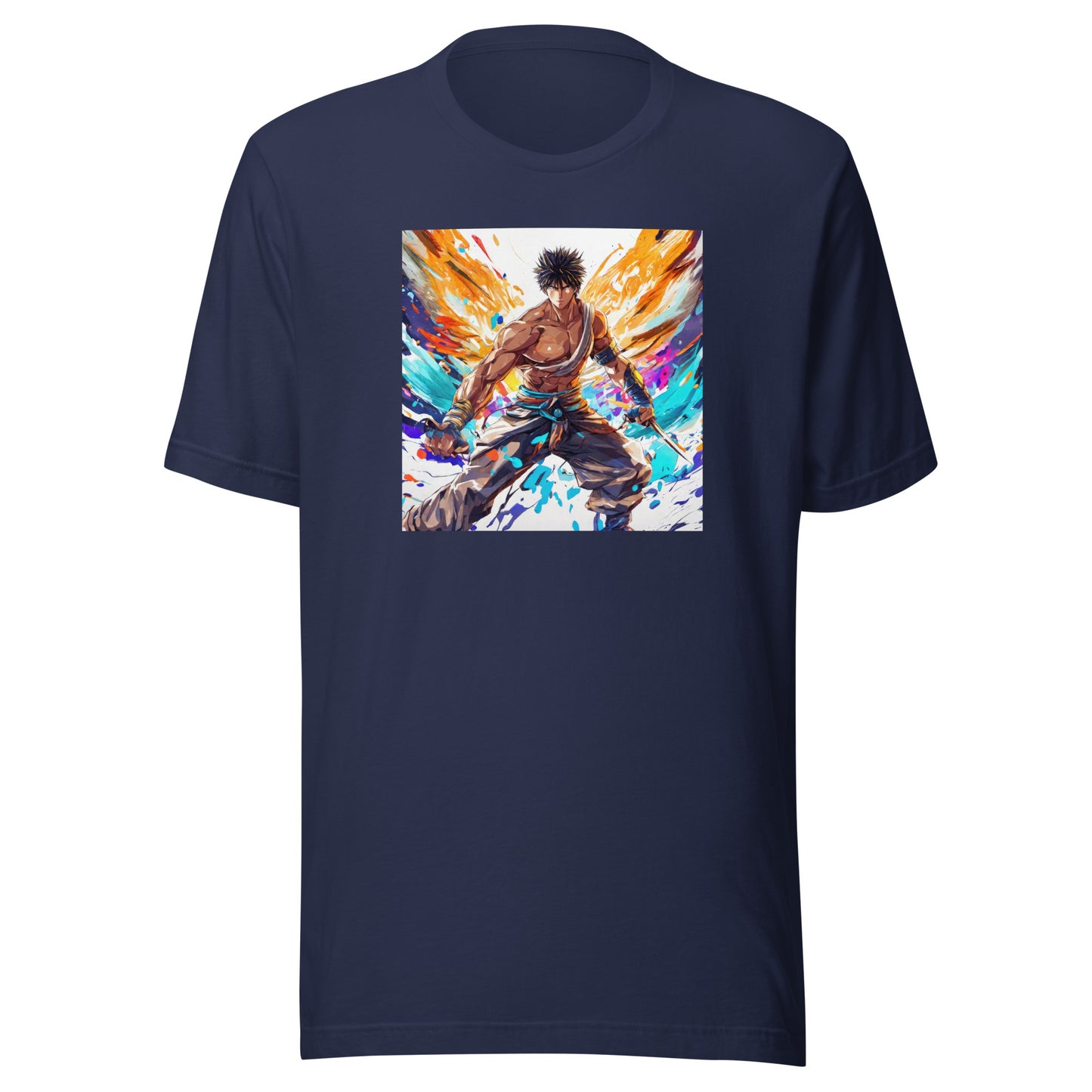 Vivid Avenger Men's Anime T-Shirt Navy