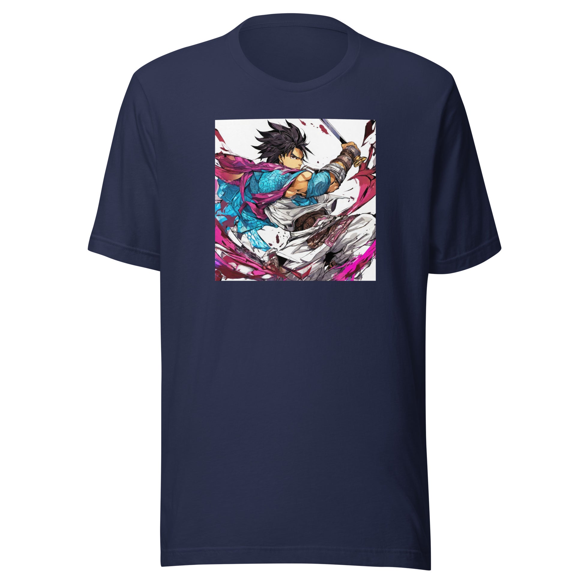 Mighty Fighter Men's Anime T-Shirt Navy