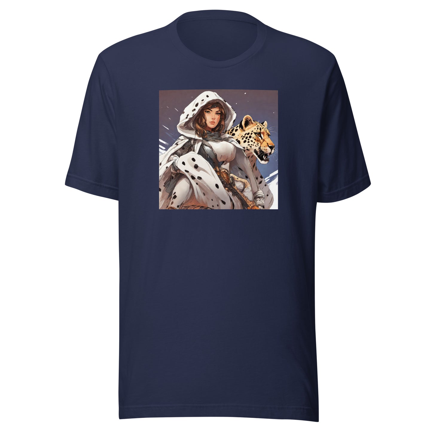 Leopard Queen Men's Anime T-Shirt Navy