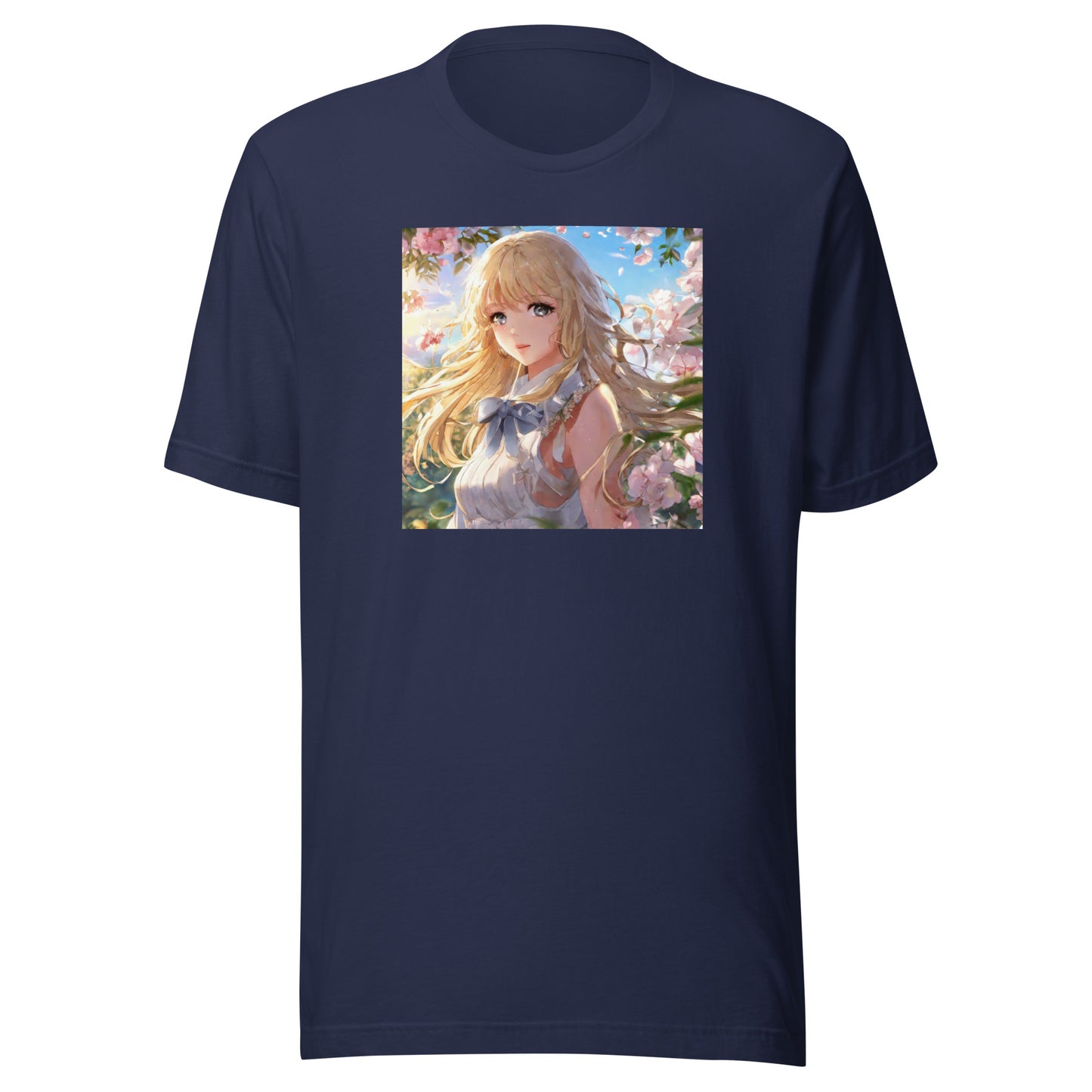 Timeless Beauty Men's Anime T-Shirt Navy