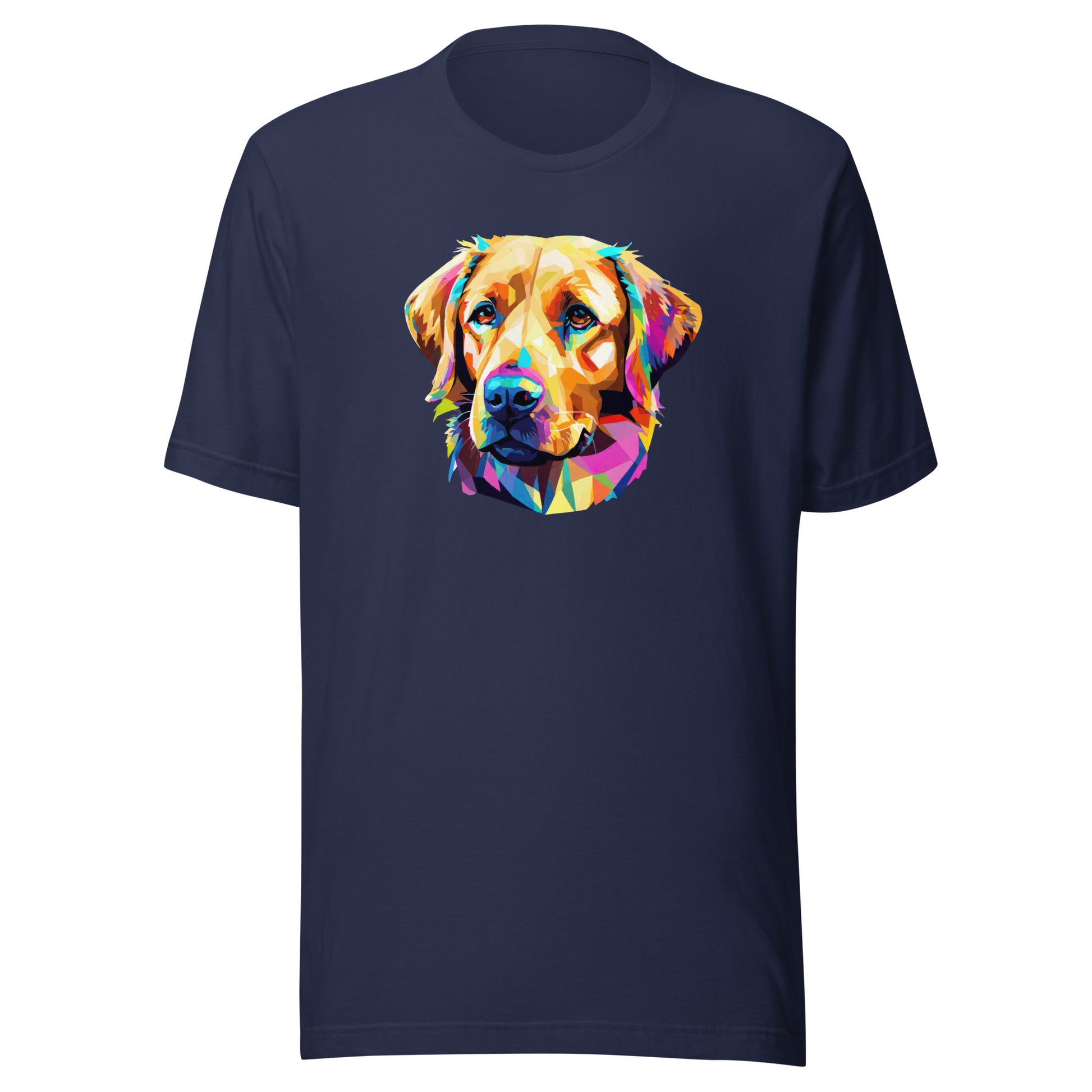 Geometric Golden Lab Men's Graphic Tee Navy