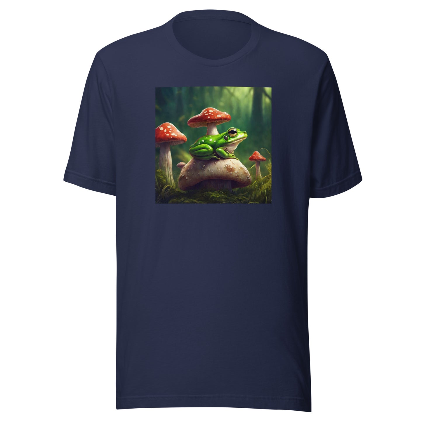 Frog & Shrooms Men's Animal T-Shirt Navy