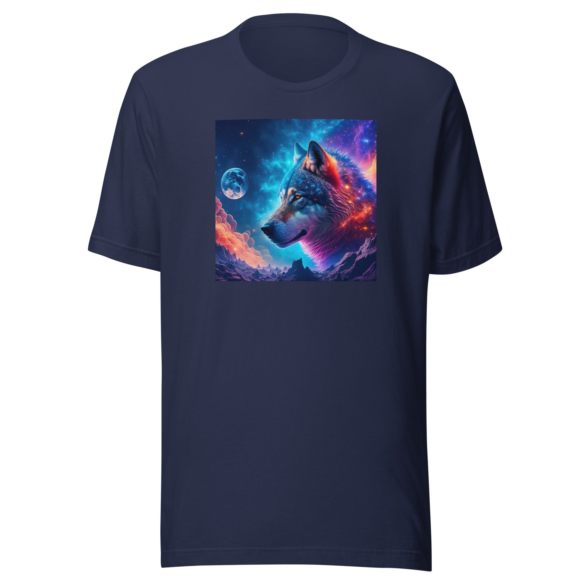 Majestic Wolf Men's Graphic Tee Navy