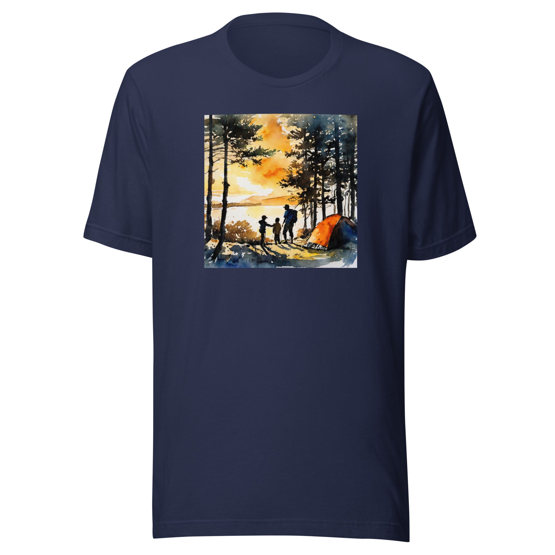 Nostalgic Camping with Dad T-Shirt Navy