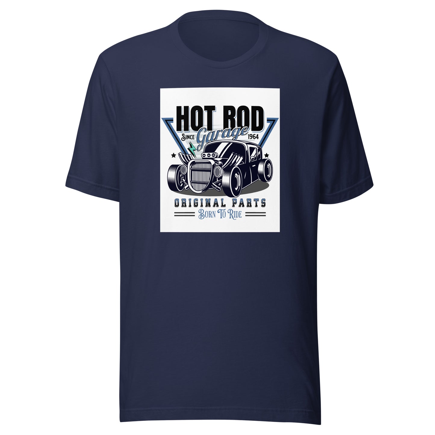 Hot Rod Garage Dad Shirt Navy