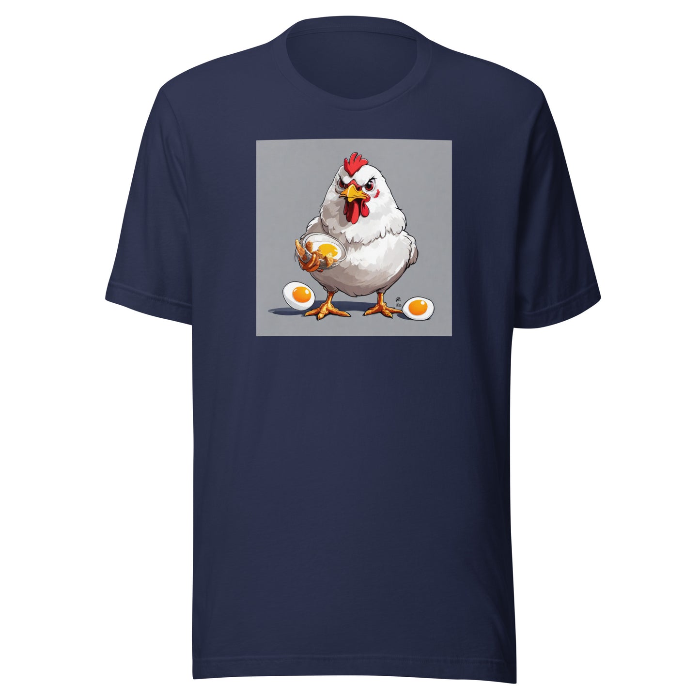 Cannibalistic Chicken Men's Funny T- Shirt Navy